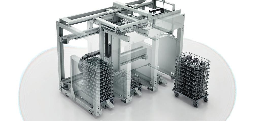 Mode of Operation The basic version of the palletising cell from Liebherr features three stacking areas that are fed in different ways.
