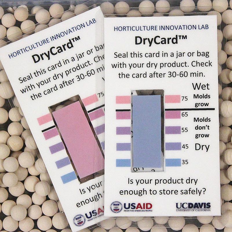 New, low-cost indicator of food dryness: DryCard n developing countries, mold growth on dried foods can result in postharvest losses for farmers and unsafe foods for consumers.