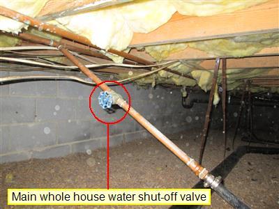 6.4 The main water shut-off valve is located in the crawlspace area of the home 6.4 Picture 1 6.