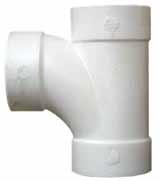 1 PVC fittings can be solvent welded to SDR 35 PIPE Sanitary Tee 150384PVC 3" PVC Sanitary Tee 3" 30 Pcs.