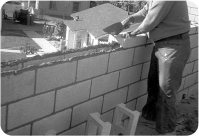 Cavity Wall - A wall containing continuous air space. Hollow-Unit Masonry Wall - That type of construction made with hollow masonry units in which the units are laid and set in mortar.