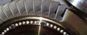 wheel (Steel, copper, brass, etc) Electrolytic coolant fills gap Grinding Application Surface finish on Ti64 Achieved 4X cycle