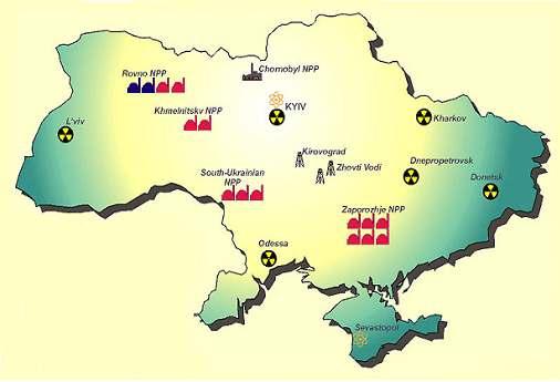 The main nuclear installations in Ukraine WWER-440 (Rovno NPP) WWER-1000 (Zaporizhzhya NPP, Rovno NPP, South Ukraine NPP, Khmelnitsky NPP) РБМК-1000 (Chornobyl NPP)