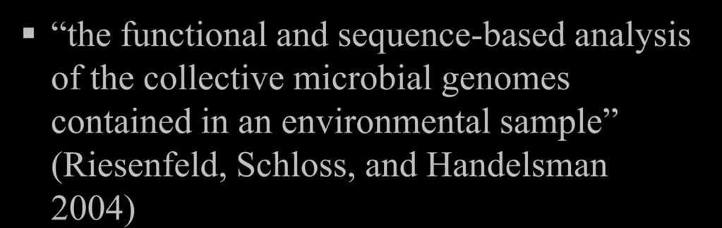 microbial genomes contained in an