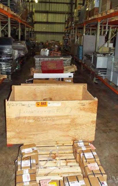 LOT # 843 LOT/ ROW OF SKIDS WITH CONTENTS CONSISTING OF PARTS,