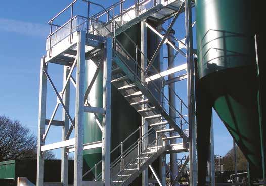 Staircases, Fire Escapes and Ladders Handrails and Guardrails Steelwork Staircases ranging from industrial galvanised finish, to architectural with a range
