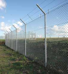 6m Optional security toppings of barbed wire and razor wire available Perimeter security is the first point of defence