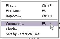 The Help area of the dialog provides useful information, Fig. 23b. 3. Make the necessary changes (Fig. 23c) and click OK (Fig. 23d). This updates the program line and closes the Commands dialog.
