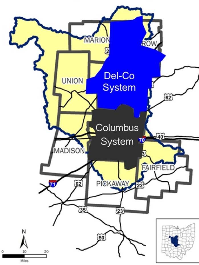 Del-Co Service Area Del-Co Columbus 800 square miles 400 square miles Serves 140,000 people Serves 1,200,000 1800 mi of piping 3600