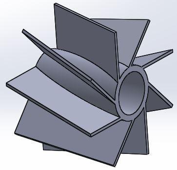 3D design of turbine with different profile Straight Profile