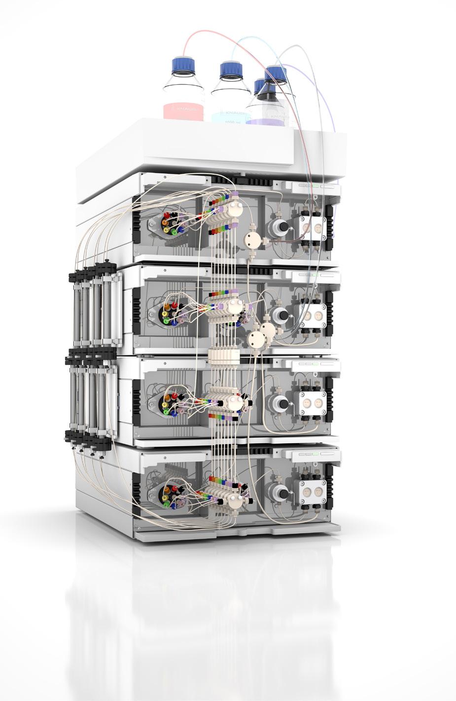 AZURA Multicolumn System configurator Why an 8 column setup is the best Three reasons why more columns are better The separation of biomolecules can also be done with 2, 3 or even 4 columns.