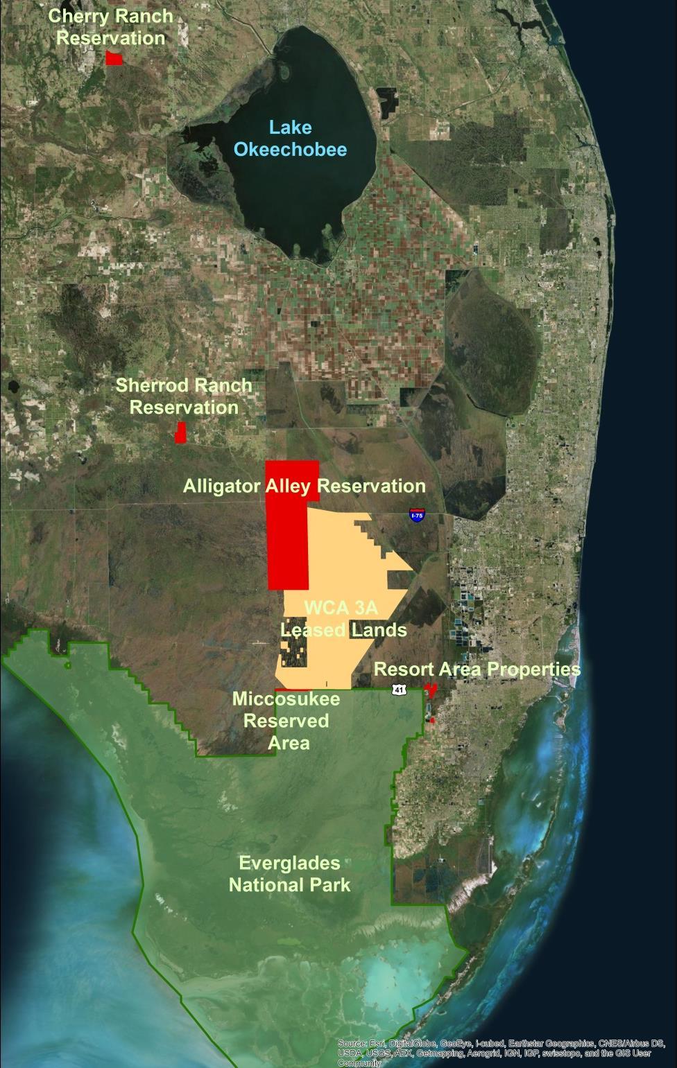 Miccosukee Tribe Today Federally Recognized in 1962 MRA 33 acres Resort & Krome Ave 26 acres AA 75,000 acres