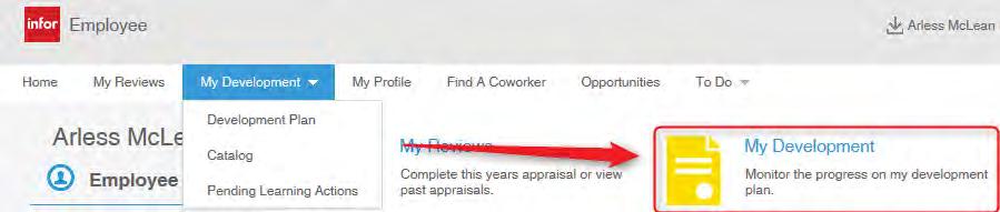 year s appraisal or view past appraisals. You can also select My Reviews from the menu bar.