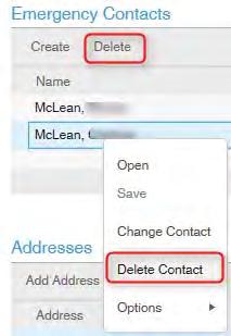 An Add Emergency Contact For Employee-EID dialogue box will open (the dialogue box looks like the change emergency contact box shown above).
