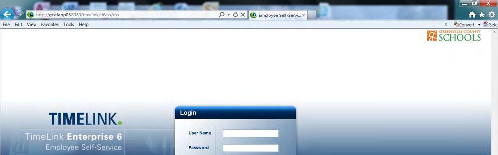 Click on TimeLink Employee Self Service from the District