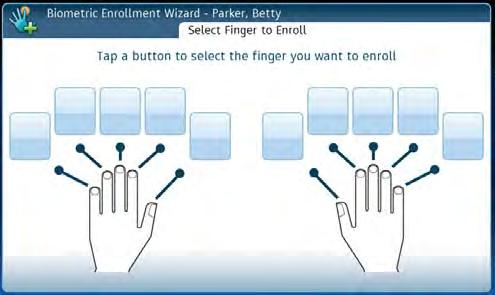 The Biometric Enrollment Wizard guides employees through the enrollment process.