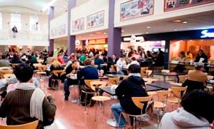 TV for the food court Problem: Where should