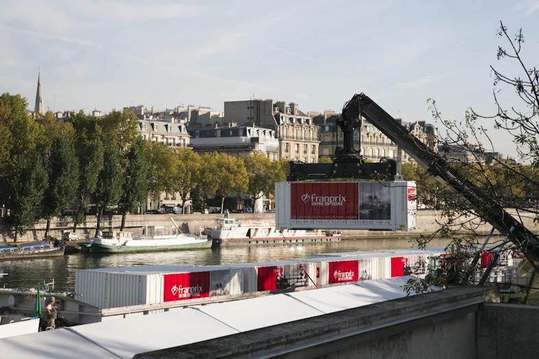 Freight distribution Paris (Haropa): Delivery to Franprix supermarkets by barge Urban last