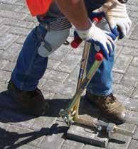 Pavers are typically cut with powered saws.