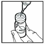 Gently swirl the vial until the content is completely dissolved. Do not shake. If the medicine is cloudy or contains particles, it should not be used.