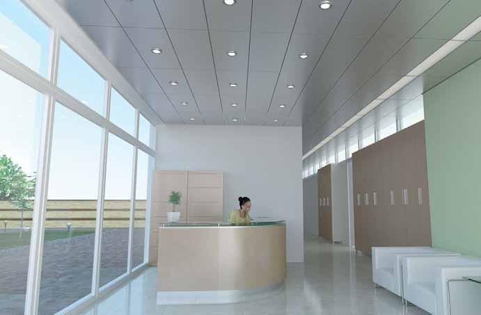 Special surfaces INOXlook INOXlook provides metal ceilings made of aluminium with the look of a stainless steel surface.