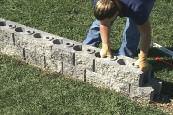 retaining wall that surrounds the entire perimeter.