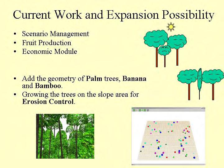 Current work on the model is targeting a range of management interventions, the addition of an economic module that links in fruit production,