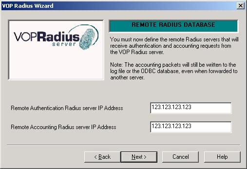 Using VOP Radius for Stand-alone Text authentication Select this option if you want to use VOP Radius in conjunction with a user list in a text file, either in the Livingston format or the Unix