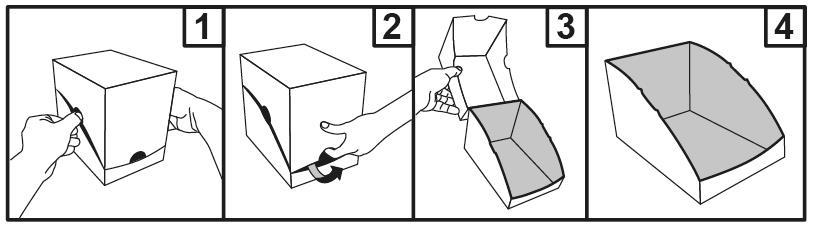 Opening instructions Simple and clear illustrations can