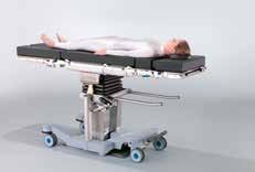The replaceable tabletop system enables patient transport within the following areas of the