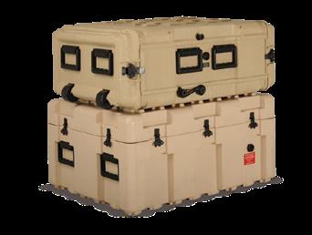 Cases are manufactured from Thermo- Stamped Composite (TSC) materials.