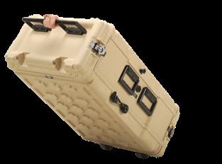 Commercial off-the-shelf military products include rackmount enclosures, medical cases, weapons solutions, shipping, storage,