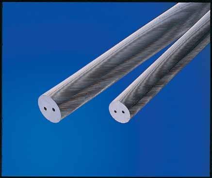 Carbide Rods with Coolant Holes AF810 is available with coolant holes Carbide rods feature a sintered surface Variety of applications: straight and step drills are offered 330mm For Straight Drills