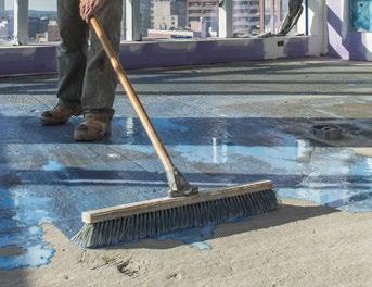 The primer not only improves the bond of the underlayment to the concrete, but also seals the surface of the concrete to improve the flow and workability of the SLU.