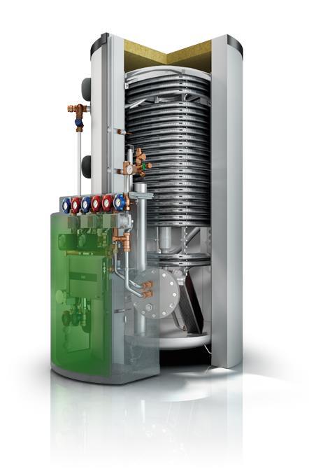 Biomass Boiler Solar Thermal Ökofen - Pellesol Optimized buffer tank for pellet/solar combination