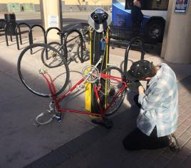 recognizes the bike racks, repair station, and video surveillance provided at RTC 4TH STREET STATION and the bike locker and repair station at RTC CENTENNIAL PLAZA.