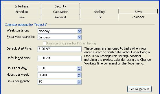 Calendar Calculation The finish date (and time) of a task is calculated from the start date (and time) plus the duration over the calendar assigned to the task.