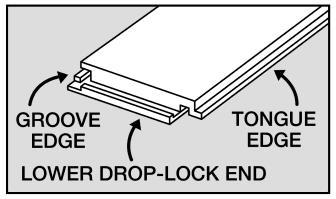 Pre-install Activities Subfloors should be in clean condition. Understand the parts of the locking part of the flooring plank. The tongue is the thinner extension coming out of the side of the planks.