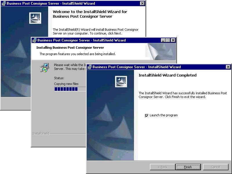 Once all files are copied, you are presented with the main installation screens.