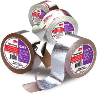 75-mil, high strength aluminum foil coated with an aggressive, high temperature acrylic adhesive system Provides an excellent vapor seal on both fibrous and sheet metal ducts Conforms well around