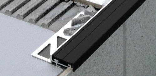 These profiles can be used internally in residential and commercial buildings (V2A stainless steel also suitable for use externally) in areas which are accessed on a moderately frequent