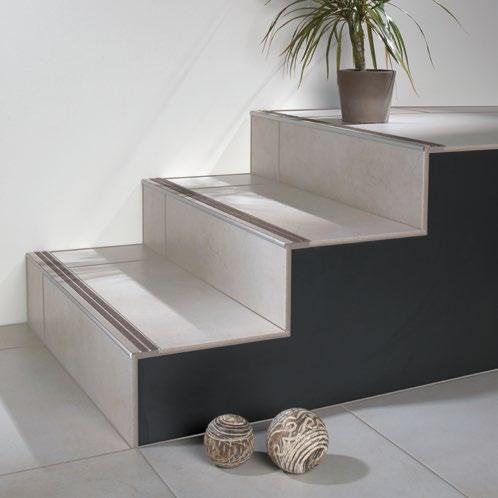 DIAMONDSTEP Stair nosing profile with an anti-slip safety insert With reliable anti-slip properties and ideal for high foot traffic areas, DIAMONDSTEP is a tried and tested solution for steps and