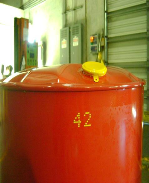 Handling Damaged or Bulging Drums that have been heated or contaminated with water /water vapor may bulge due to