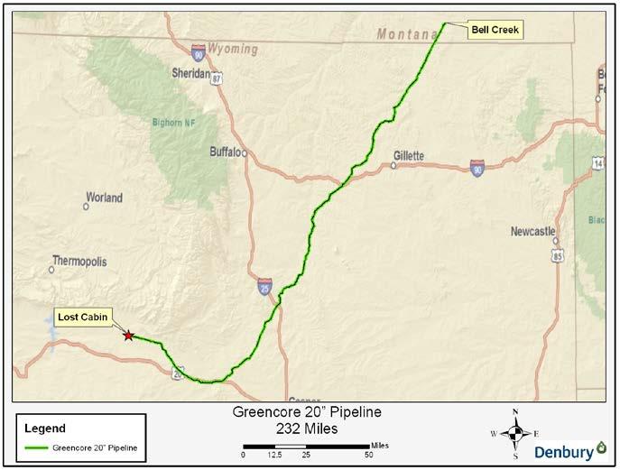Pipeline (Lost Cabin, WY to Bell Creek, MT)
