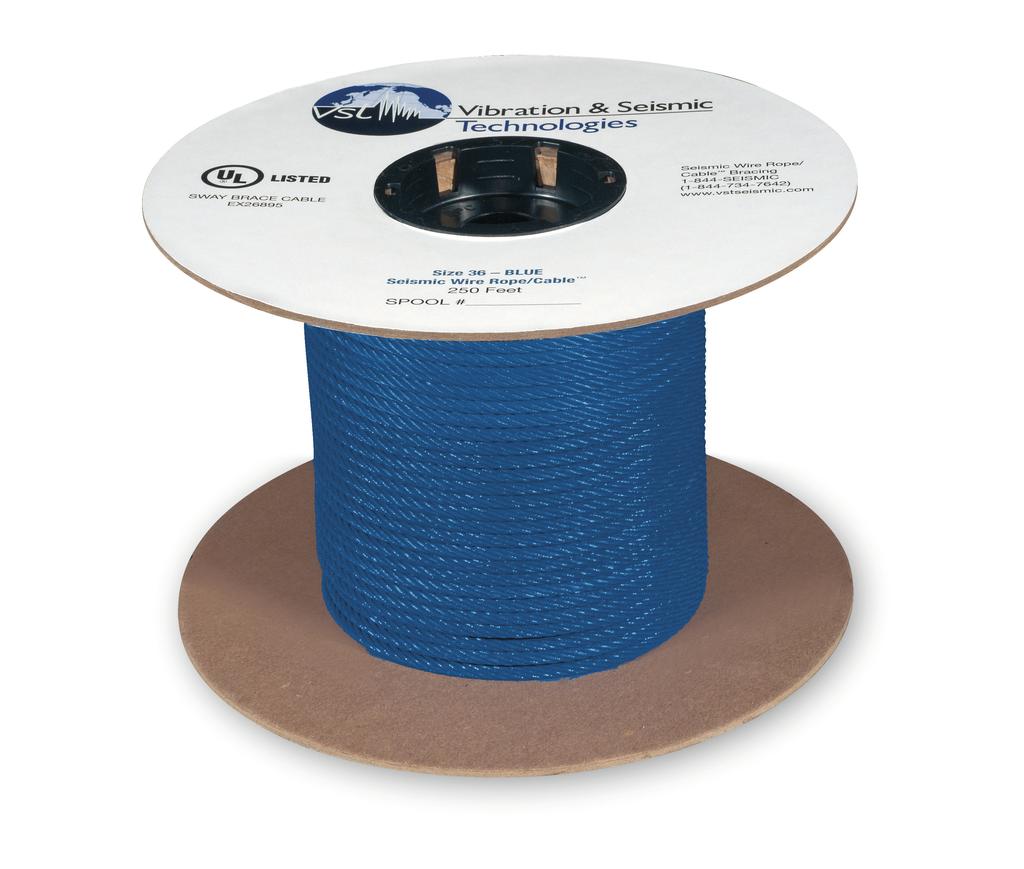 SEISMIC WIRE ROPE/ SPOOLS AND KITS Our Seismic Wire Rope/Cable is available in bulk 20-foot spools or convenient kits with pre-cut cable lengths (standard lengths of,, 1 and 20 ).