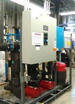 The SNMT systems both made use of two 7.5 hp pumps to circulate the glycol and used two brazed-plate heat exchangers as the glycol chillers.