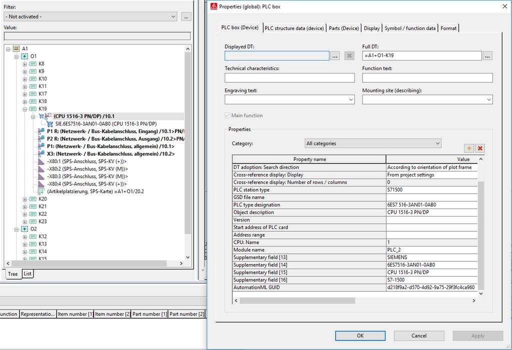 2.2 Application case: Importing the EPLAN project into TIA Portal 2.2.1 Data that are exported in the AML file To export data for the TIA Portal