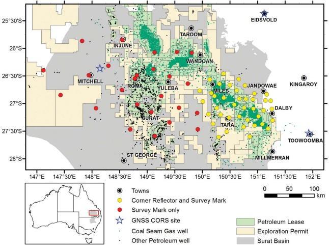 Geoscience Australia geodetic network to monitor ground surface