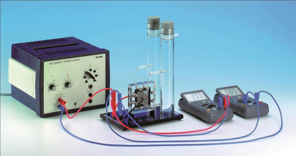 Characteristics and efficiency of PEM fuel cell TEP Related Topics Electrolysis, electrode polarisation, decomposition voltage, galvanic elements, Faraday s law.
