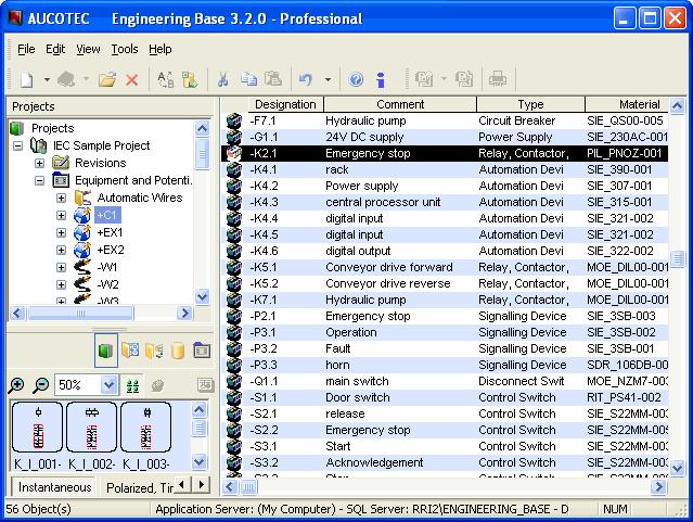 Features 2 2 Features 2.1 Database Explorer The Database Explorer is the main window of the Engineering Base application and gives the user easy access to all data stored in the database.